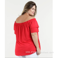 OEM Women Plus Size Off Shoulder fashion Blouse